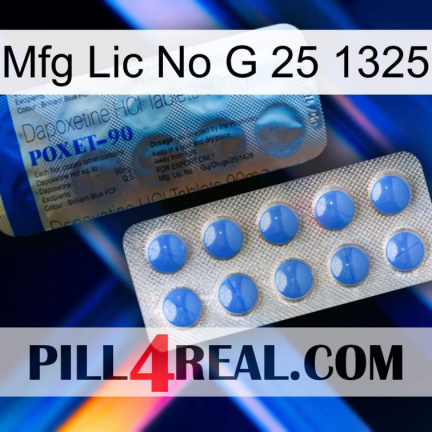 Mfg Lic No G 25 1325 40